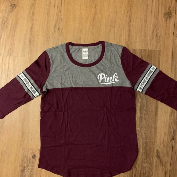 VS Pink Vintage 3/4 Sleeve Tee Large - Picture 2 of 6